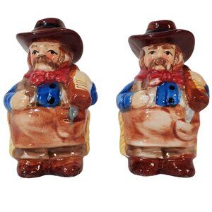 Cowboy Salt & Pepper Shakers. Lincolnshire Gift Collection. 3.5 inches